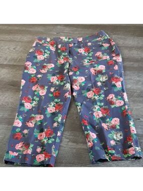 Larry Levine flowered Capri Pants